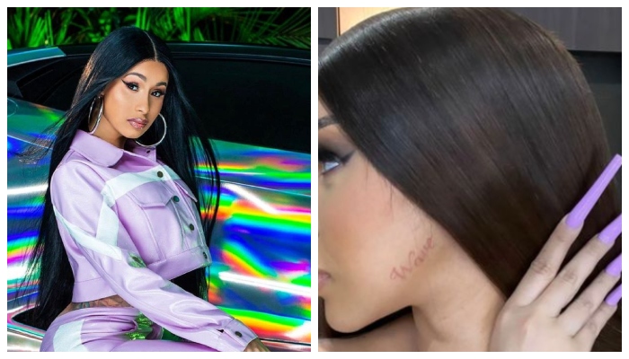 Cardi B shares glimpse of a new tattoo as she gushes over baby son Wave