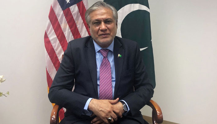 Pakistani Finance Minister Ishaq Dar speaks during an interview in Washington, DC, on October 14, 2022. — AFP/File