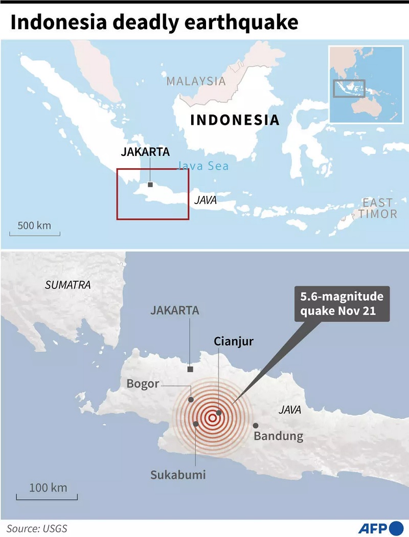 Hunt for buried survivors after Indonesia quake kills 268