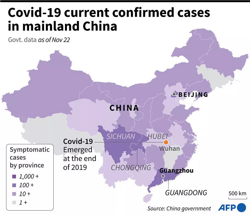 Pechino vede casi record di COVID mentre l'epidemia in Cina si sviluppa a spirale