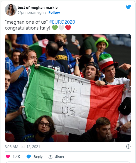 Meghan Markle brutal banner was used to mock England fans