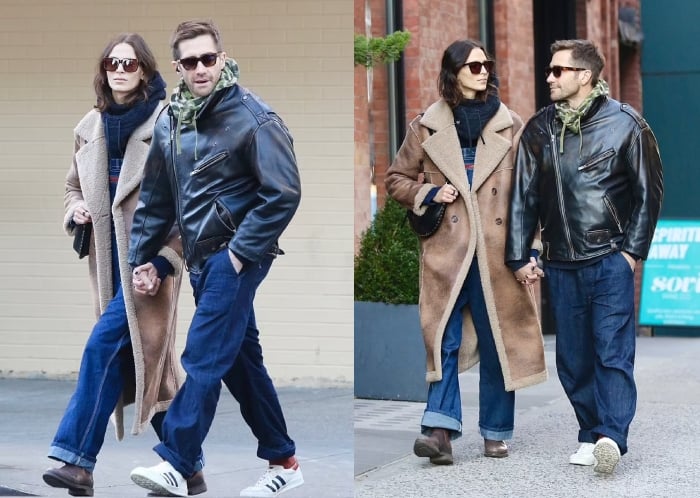 Jake Gyllenhaal looks head over heels in love with French girlfriend Jeanne Cadieu in rare outing
