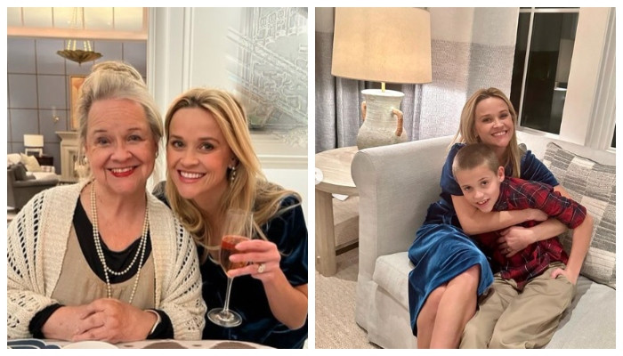 Reese Witherspoon celebrates Thanksgiving with lookalike mom and brother