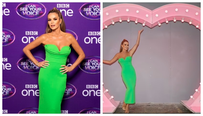 Amanda Holden dazzles in vivid green dress before I Can See Your Voice appearance