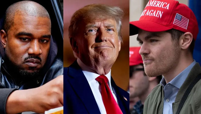 Kanye West and Donald Trump are in a row over Nick Fuentes