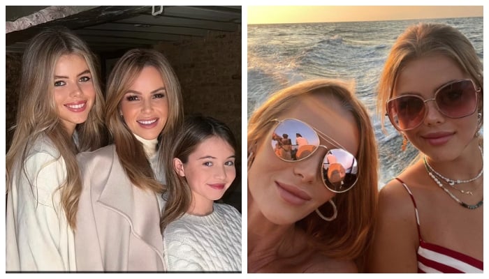 Amanda Holden poses up for sweet snap with lookalike daughters