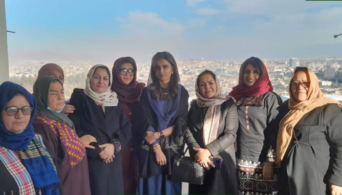 Minister of State for Foreign Affairs Hina Rabbani Khar in meeting with Women Chamber of Commerce during her visit to Kabul on November 29, 2022. — Twitter/@ForeignOfficePk