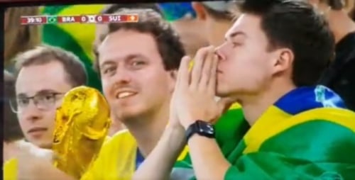 Harry Styles fans spot his twin in Qatar, cheering for Brazil in World Cup