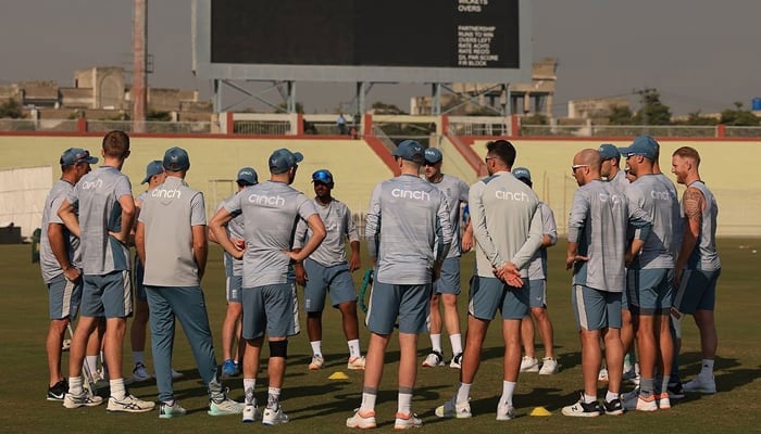 England squad during a training session in Rawalpindi — ECB