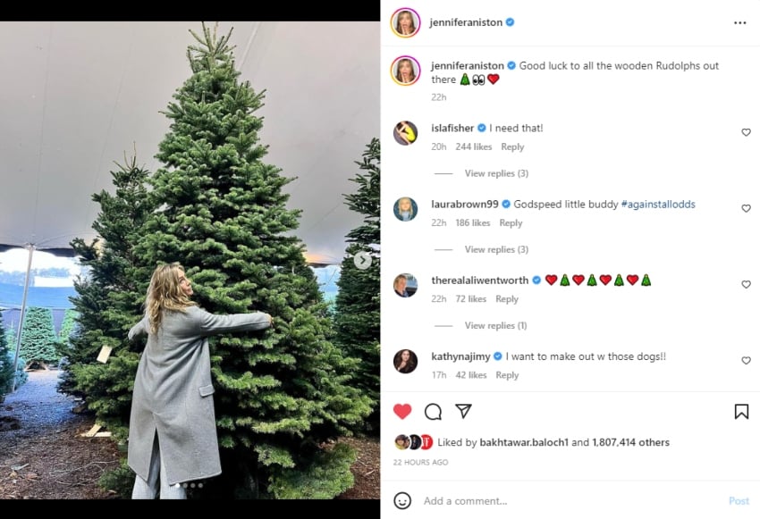 Jennifer Aniston gets her home ready for Christmas holiday