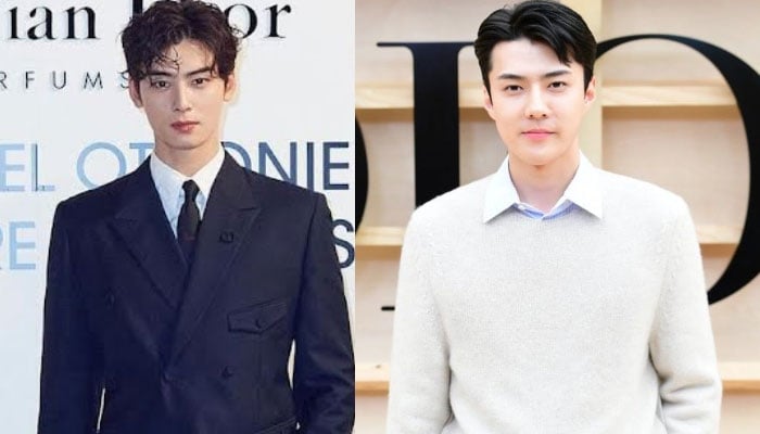 EXO Sehun casually ignores three Hollywood stars for ASTRO Cha Eunwoo at a fashion event