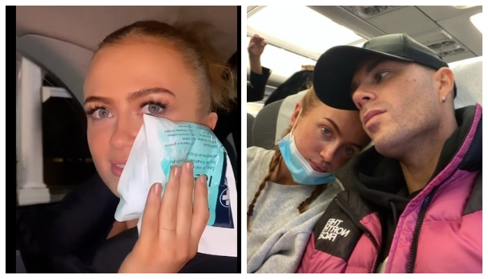Max George takes care of Maisie Smith after she undergoes wisdom teeth operation