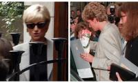 Elizabeth Debicki Stuns In Identical Grey Suit And Black T-shirt Worn By Princess Diana