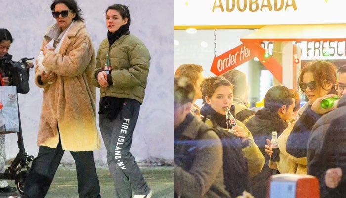 Katie Homes enjoys an evening out with daughter Suri Cruise