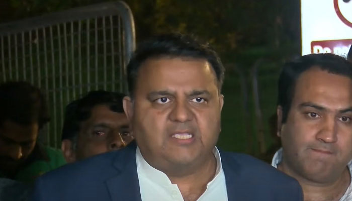 PTI Senior Vice-President Fawad Chaudhry addresses the press conference in Islamabad on December 5, 2022. — YouTube Screengrab via GeoNews