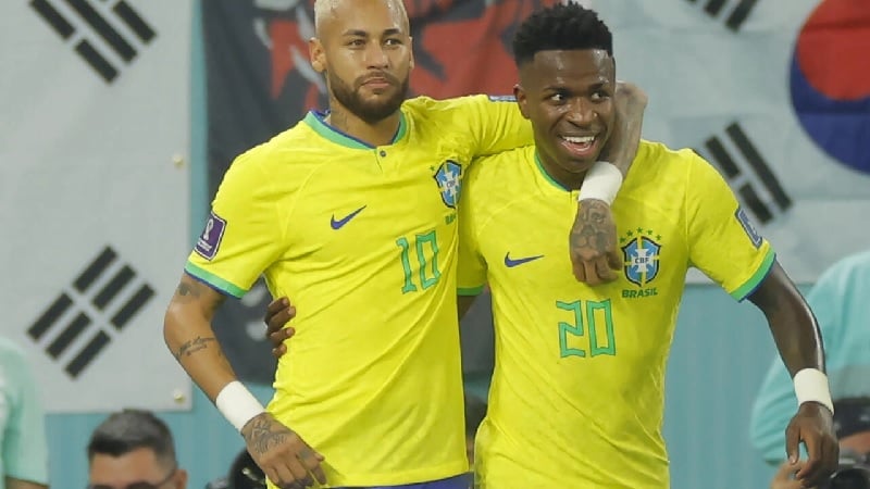 Neymar and Vinicius Junior were both among the scorers as Brazil beat South Korea to cruise into the World Cup quarter-finals.— AFP