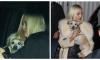 Miley Cyrus commands attention in pencil skirt as she cradles her dog Bean