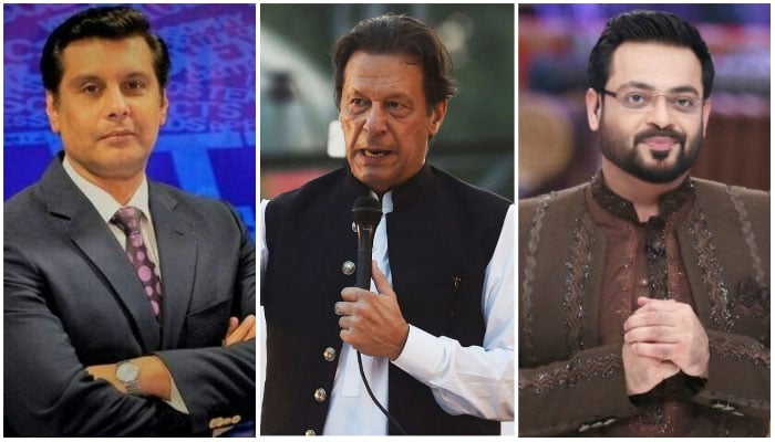 (L to R) Slain journalist Arshad Sharif, PTI chief Imran Khan, and Late TV host Aamir Liaquat. — Facebook/Arshad Sharif, Instagram/@imrankhan.pti, and Instagram/@iamaamirliqauat