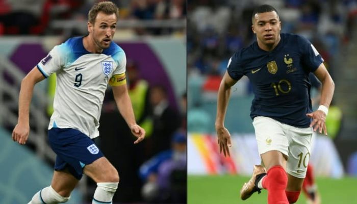 Frances Kylian Mbappe (R) is hoping to follow Englands Harry Kane (L) by winning the World Cup Golden Boot.— AFP