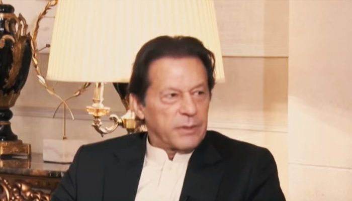 Pakistan Tehreek-e-Insaf (PTI) Chairman Imran speaks during an interview with a private channel in Lahore on December 12, 2022. — YouTube