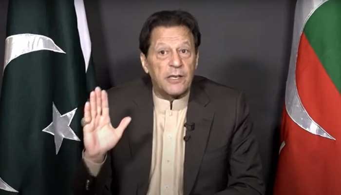 Imran Khan, 12 Aralık 2022'deki basın toplantısında konuşuyor. — Screengrab/YouTube/PTI