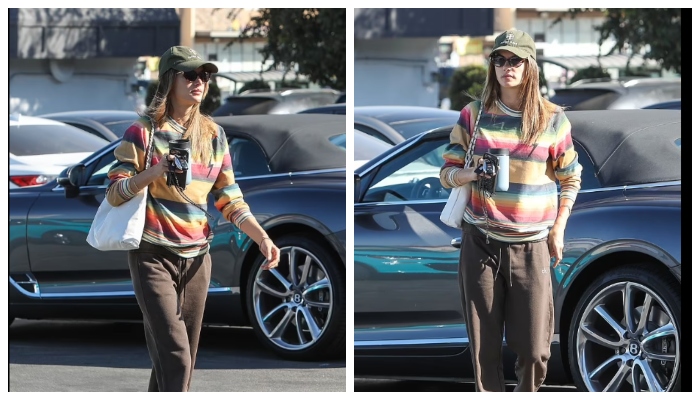 Alessandra Ambrosio dazzles in colourful sweatshirt as she runs errands in LA