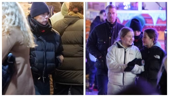 Victoria Beckham’s face almost unrecognisable as she wraps up warm during a trip