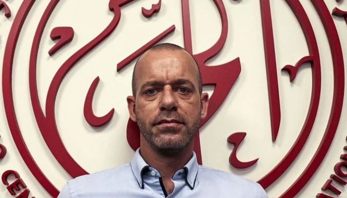 Above, French-Palestinian lawyer Salah Hamouri was expelled on Sunday morning from Israel.— AFP