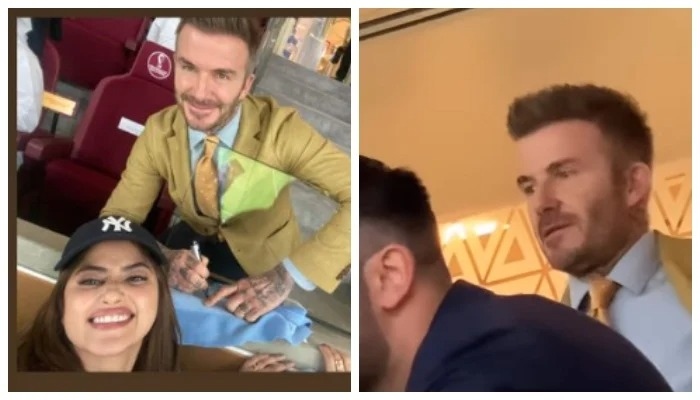 FIFA World Cup Finale: Sajal Aly shares fan moment with David Beckham