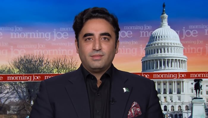 Foreign Minister Bilawal Bhutto-Zardari speaks during an interview on MSNBC on December 20, 2022. — MSNBC
