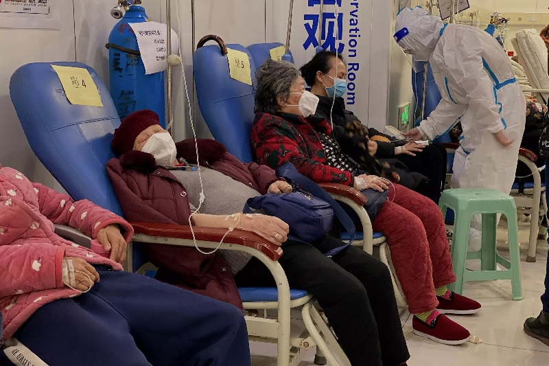 The elderly have been hit particularly hard by Chinas latest COVID wave.— AFP