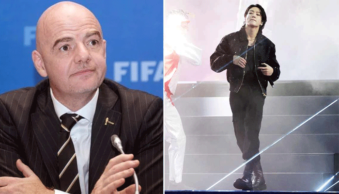 FIFA 2022s president Gianni Infantino praises JungKook as incredible artist
