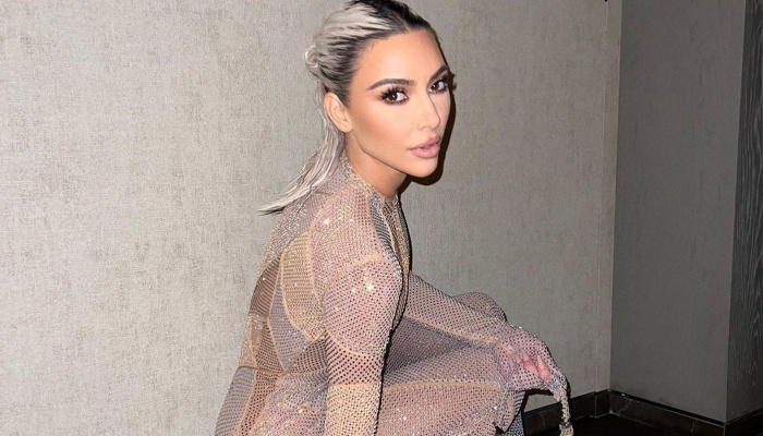 Kim Kardashian looks drop-dead gorgeous in silver ensemble at Christmas Eve party