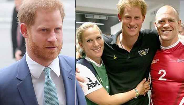Mike Tindall remains stony-faced as he skips question about Prince Harry