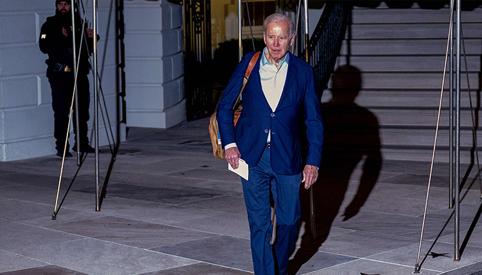 US President Joe Biden departs White House in Washington DC, on December 27, 2022. — AFP