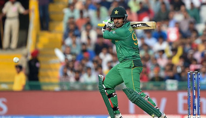 Pakistan’s Sharjeel Khan in action in this AFP file image.