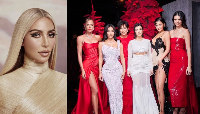 Kim Kardashian accused of photoshopping family together in a group picture from their Christmas bash