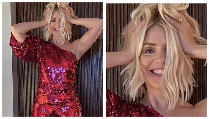Holly Willoughby puts on stylish display in sequin jumpsuit