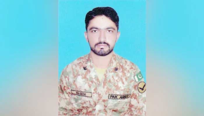 Sepoy Muhammad Wasim was martyred in an operation in Khyber Pakhtunkhwas Bannu on December 31, 2022. — ISPR