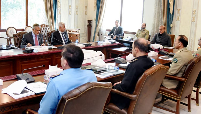 Prime Minister Shehbaz Sharif chairs the 40th meeting of the National Security Committee on January 2, 2023. — PM House
