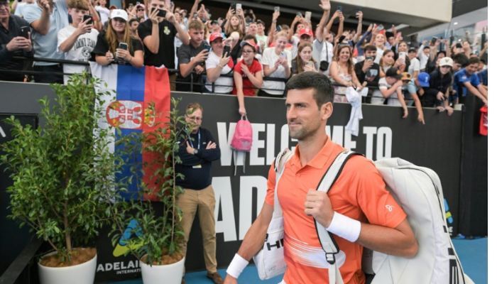 Novak Djokovic, sınır dışı edilmesinden bu yana Avustralya'daki ilk tekler maçını kazandı.— AFP