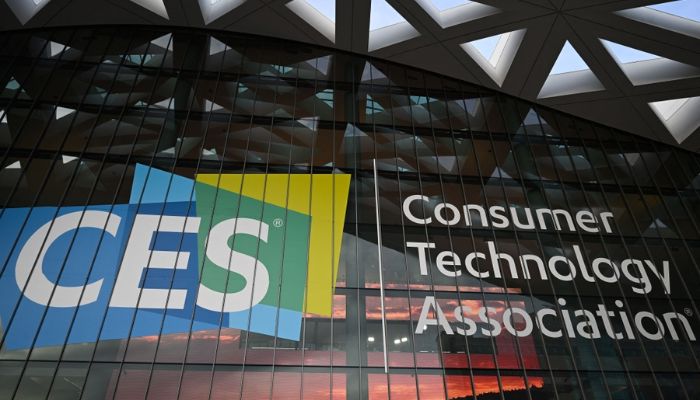 Signs advertise CES 2023, the worlds largest annual consumer electronics show, outside the Las Vegas Convention Center on January 3, 2023 in Las Vegas Nevada.— AFP