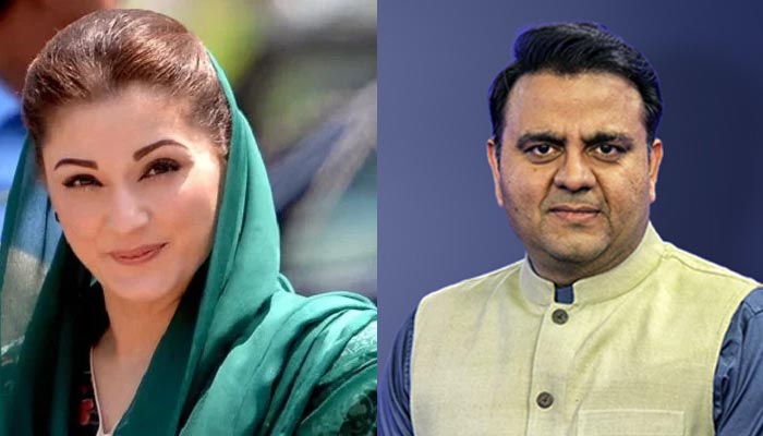 PML-N Kıdemli Başkan Yardımcısı Maryam Nawaz ve PTI lideri Fawad Chaudhry.  — AFP/Facebook