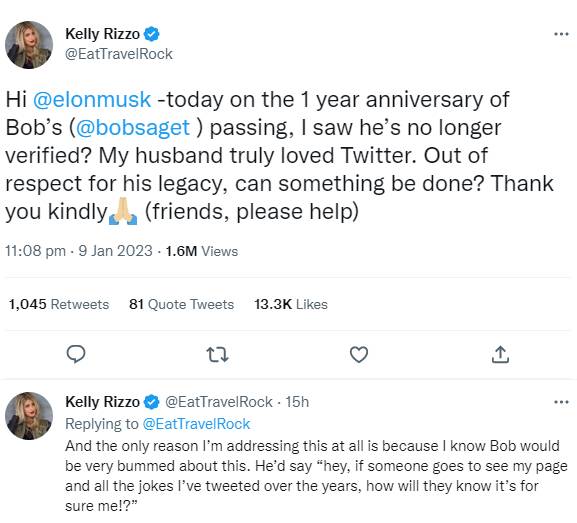 Bob Saget’s wife Kelly Rizzo addresses ‘blue tick’ re-verification on Twitter: Here’s why