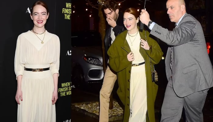 Emma Stone and husband Dave McCary attend NYC screening of their co-produced movie