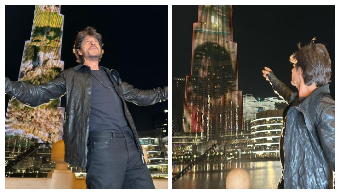 Shah Rukh Khan menonton trailer ‘Pathaan’ diputar di Burj Khalifa: Lihat gambar