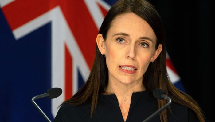 In this file photo taken on September 12, 2022, New Zealands Prime Minister Jacinda Ardern speaks about a public holiday on September 26, 2022, to mark the death of Britains Queen Elizabeth II. — AFP