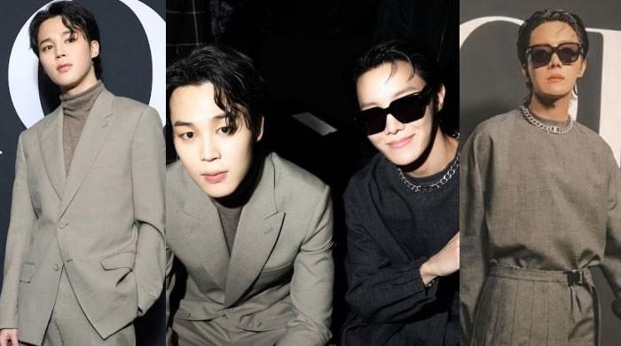 BTS' J-Hope and Jimin look drop dead gorgeous as they attend the Dior show  at the Paris Fashion Week