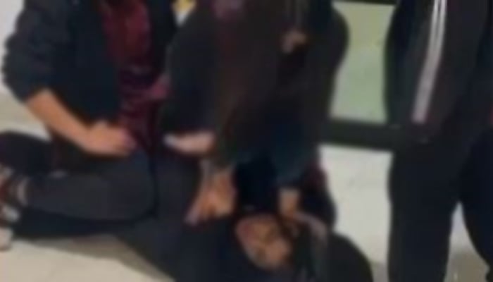 Girl tortured by classmates at Lahore school.— Screengrab/Twitter