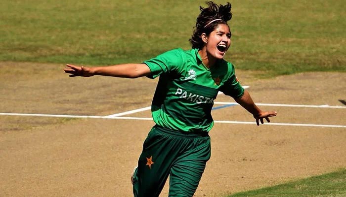 In this undated photograph, Diana Baig celebrates during a match. — ICC